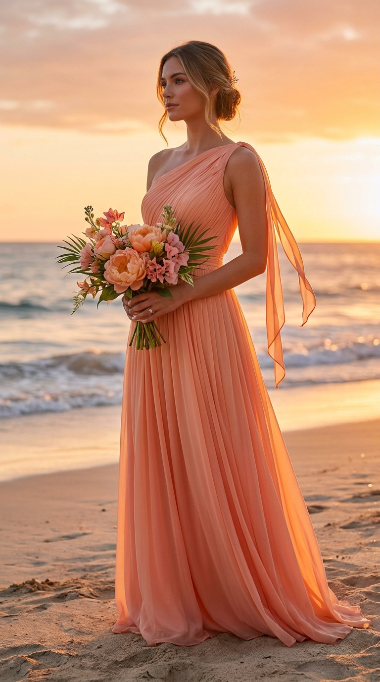 Coral Sunset em Musseline — Brisa Marítima