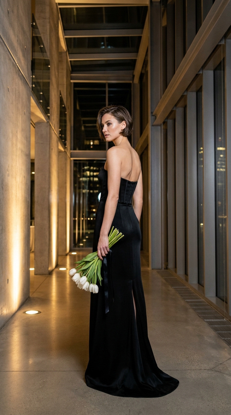 Preto Chic Bandeau — Vista Frontal