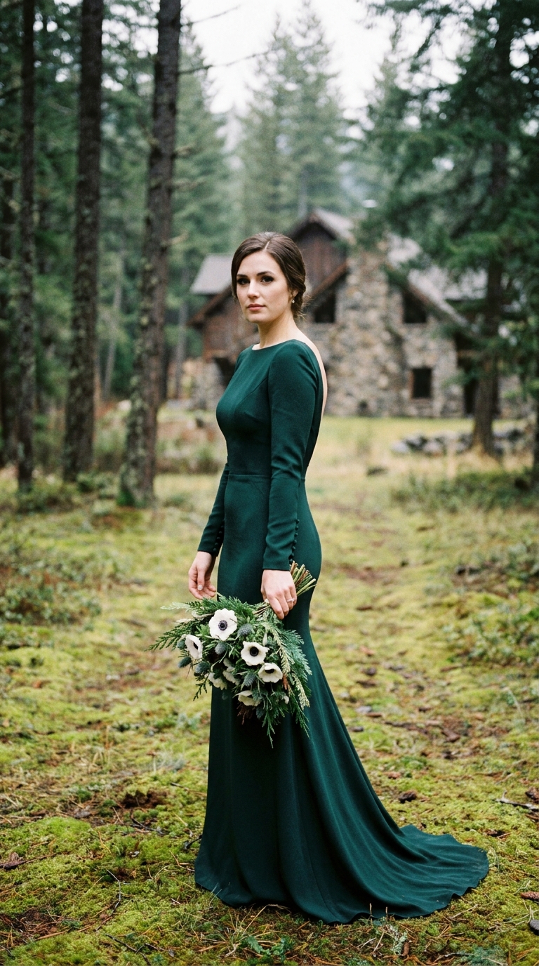 Verde Floresta em Crepe — Postura da Montanha