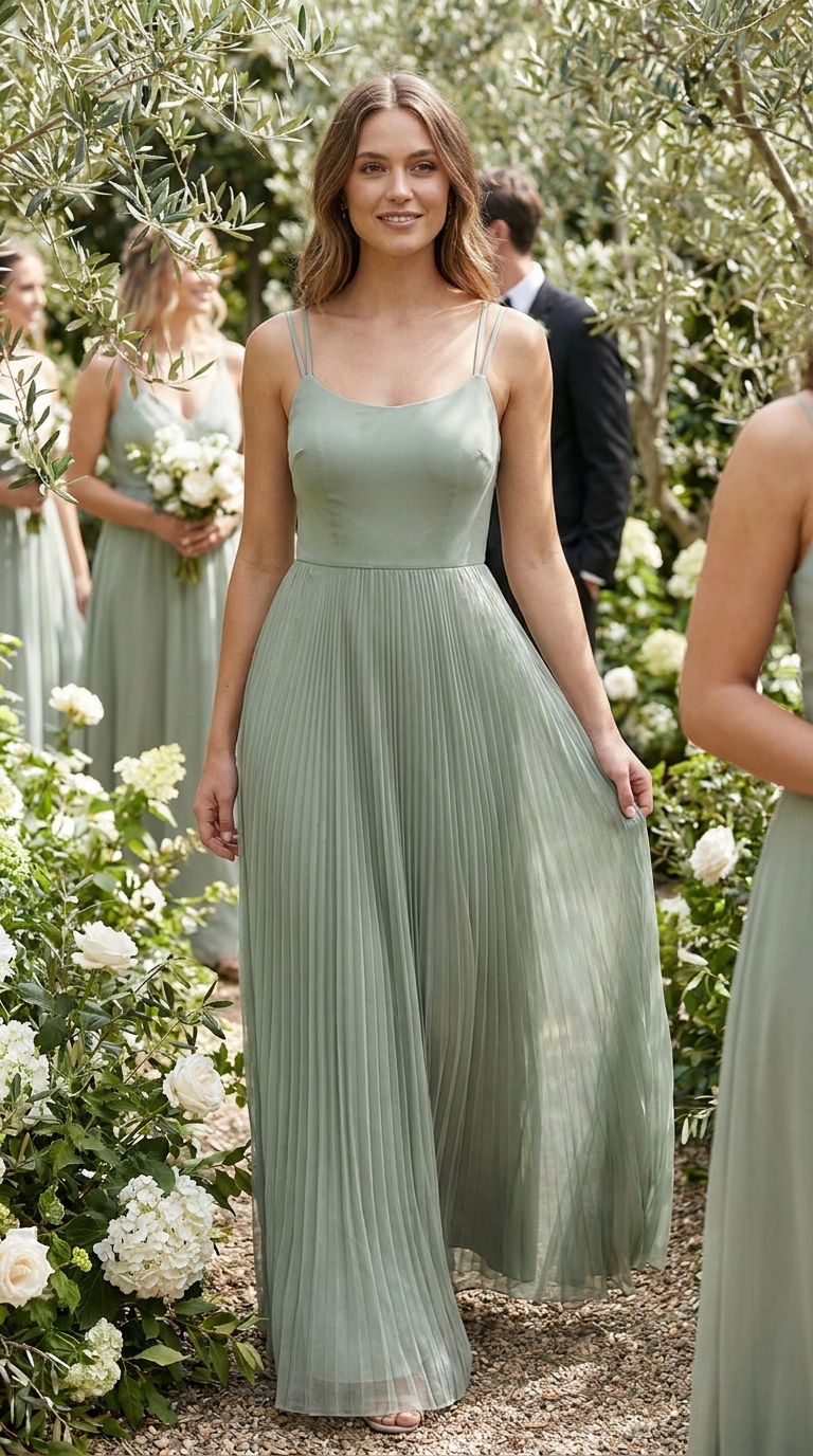Verde Sálvia em Tule — Detalhes do Busto